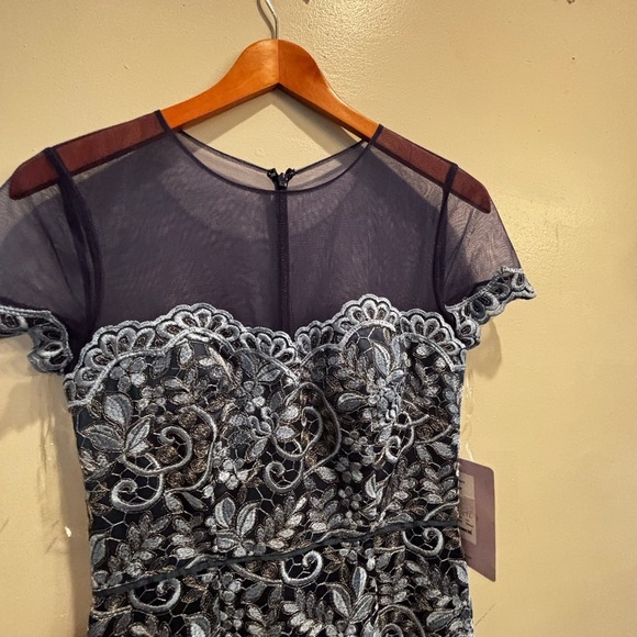 JS Collections Maxi Dress party cocktail elegant lace sheer mother of the bride - Picture 4 of 16